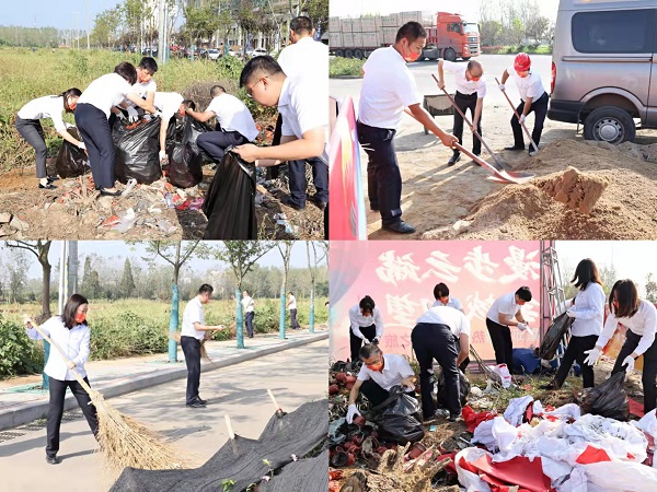 霍邱项目开展“卫生大扫除，，，党员我先行”主题活动